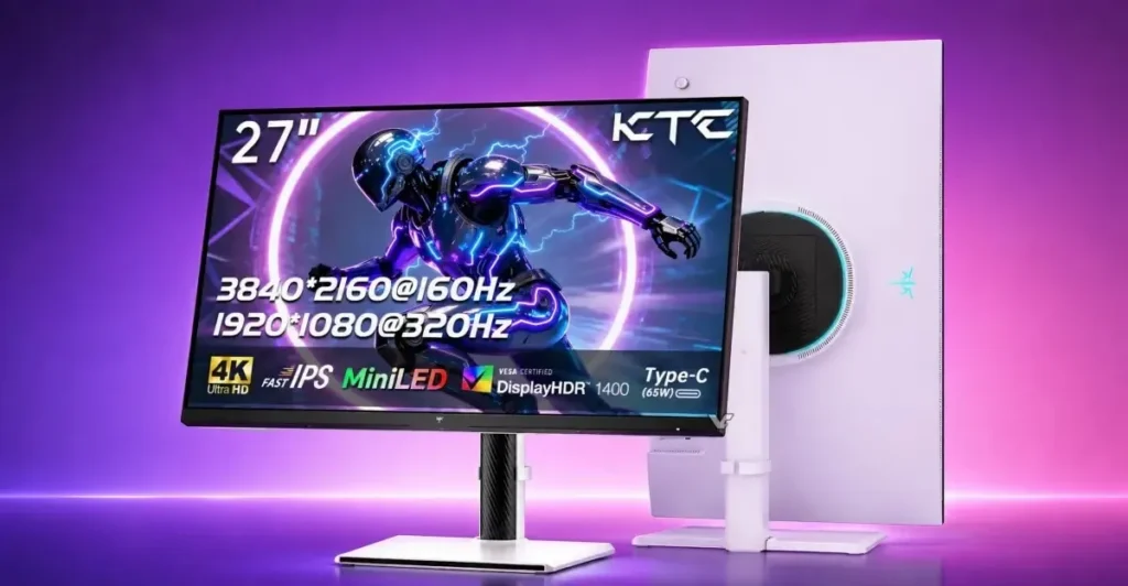 KTC 27 INCH MINILED 4K 160HZ 1080P 320HZ 1200x624 large