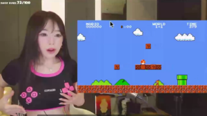 A video is going viral on social media in which the creator plays Super Mario using her own body as&hellip;