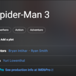 Marvel’s Spider-Man 3 page on IMDb